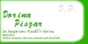 dorina piszar business card